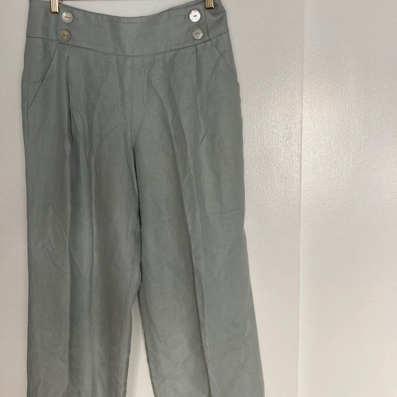 Armani wide leg pants size 10 in a grey blue color - Picture 1 of 3